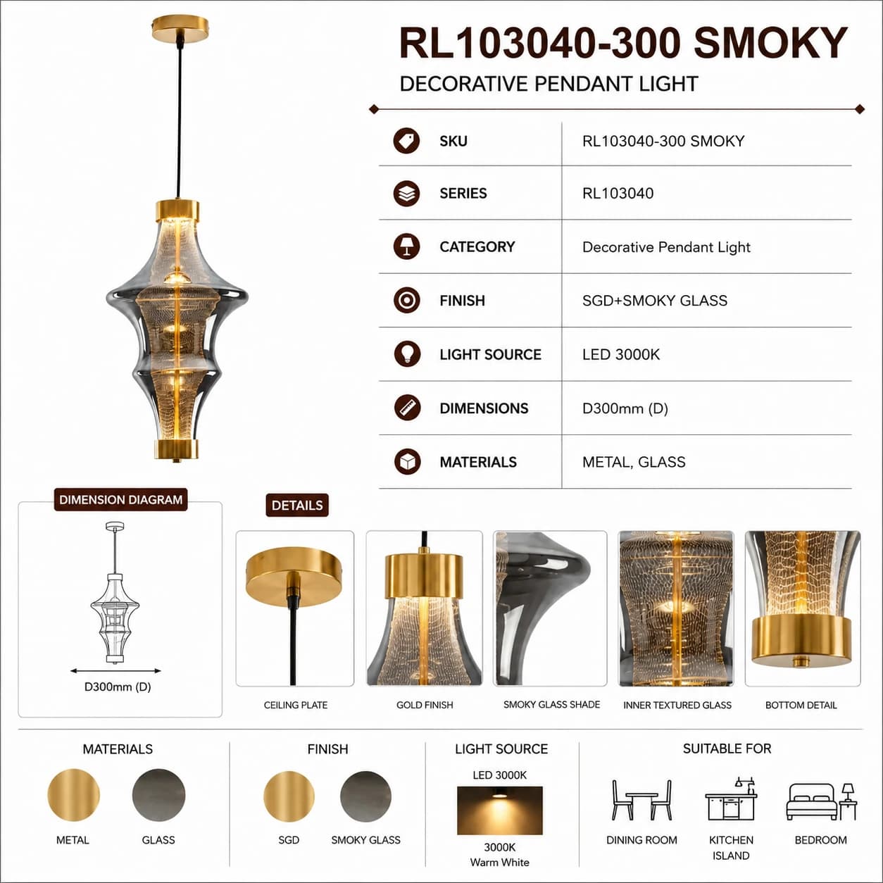 RL103040-300 SMOKY 4